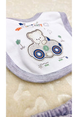 Newborn Bear Car 5-Piece Organic Cotton Baby Set - 0-3 Months