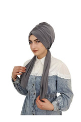 Ready Turban & Scarf Set - Versatile 5-Way Style in Grey