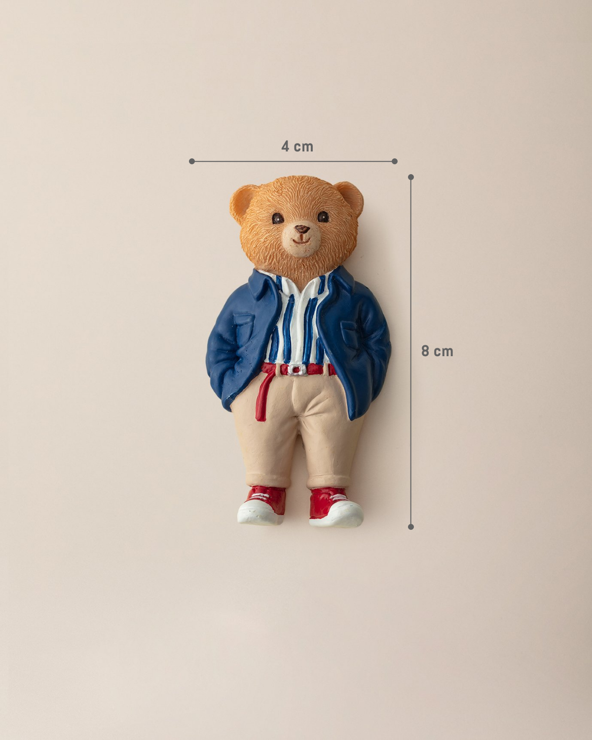 Resin Decorative Magnet - Charming Simon Bear Design