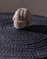 Medium Woven Storage Basket - Grey & Beige Home Organizer