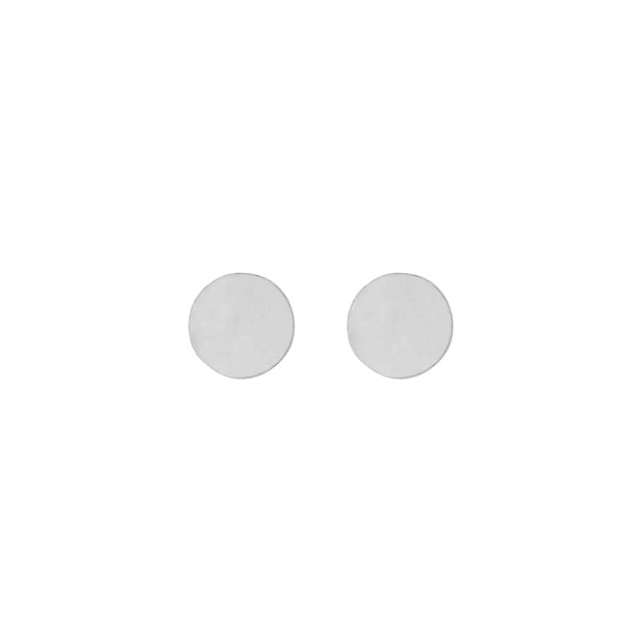 Sterling Silver Minimalist Round Stud Earrings - Everyday Essential