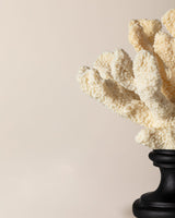 Resin Decorative Figurine - Elegant Cream Sculpted Accent