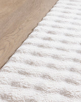 Bubble Pattern Cream Area Rug - Soft & Modern Floor Carpet