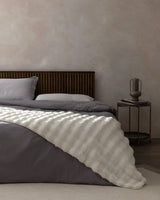 Elegant White Polyester Bed Runner - Decorative Bedding Accent