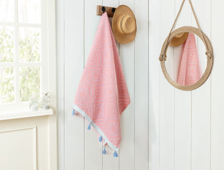 Jacquard Pestemal Turkish Towel - Soft, Absorbent & Quick Dry Beach Bath Towel