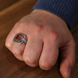 Premium 925 Sterling Silver Faceted Zultanite Men's Ring