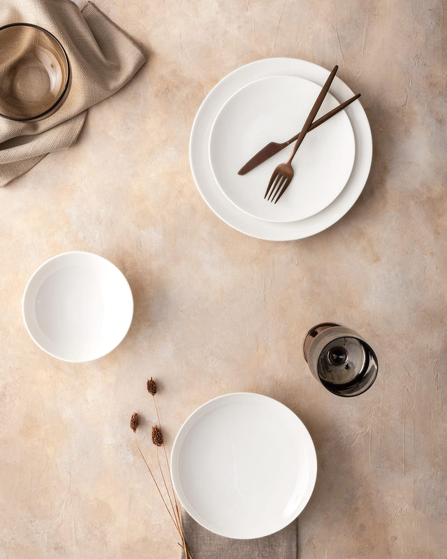 New Bone China Ravello 6-Person Dinner Set - Elegant White