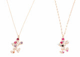 Premium Sterling Silver Cute Figure Necklace Pink