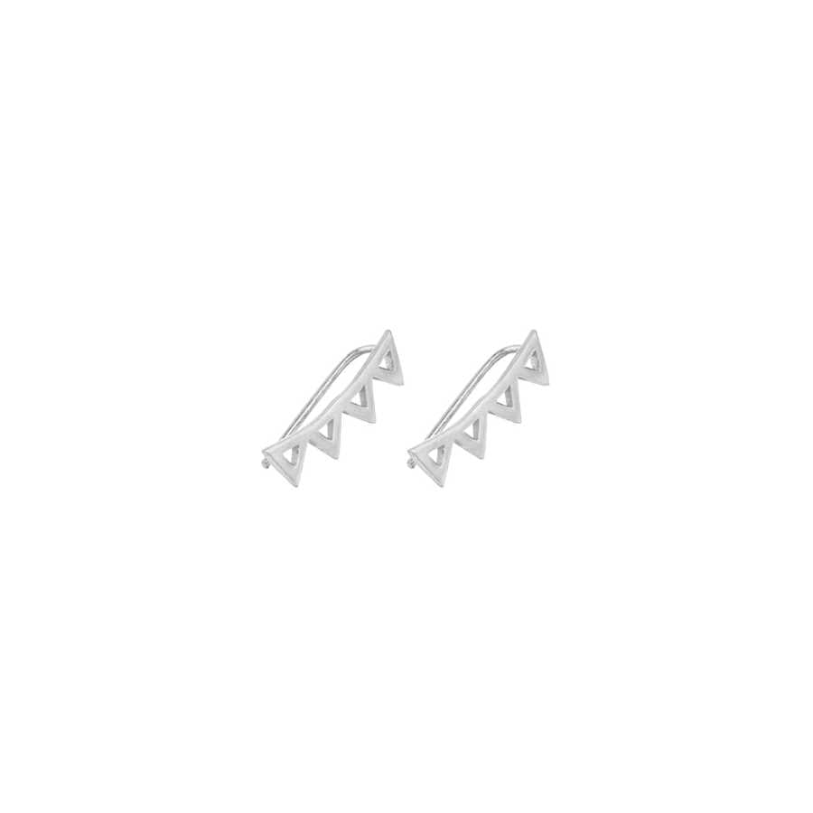 925 Sterling Silver Zigzag Earcuff - Elegant No-Piercing Earring