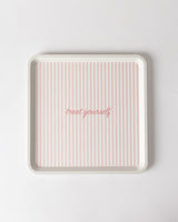 Durable Plastic Square Serving Tray - Modern Minimalist Design