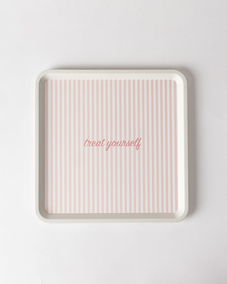Durable Plastic Square Serving Tray - Modern Minimalist Design