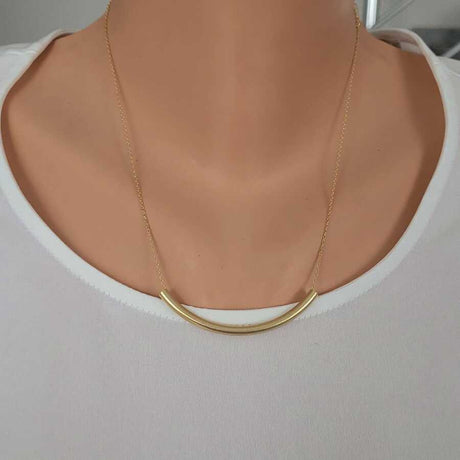 Professional Sterling Silver Tube Necklace