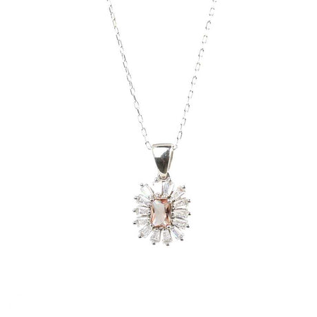 Premium 925 Sterling Silver Zultanite Baguette Stone Necklace