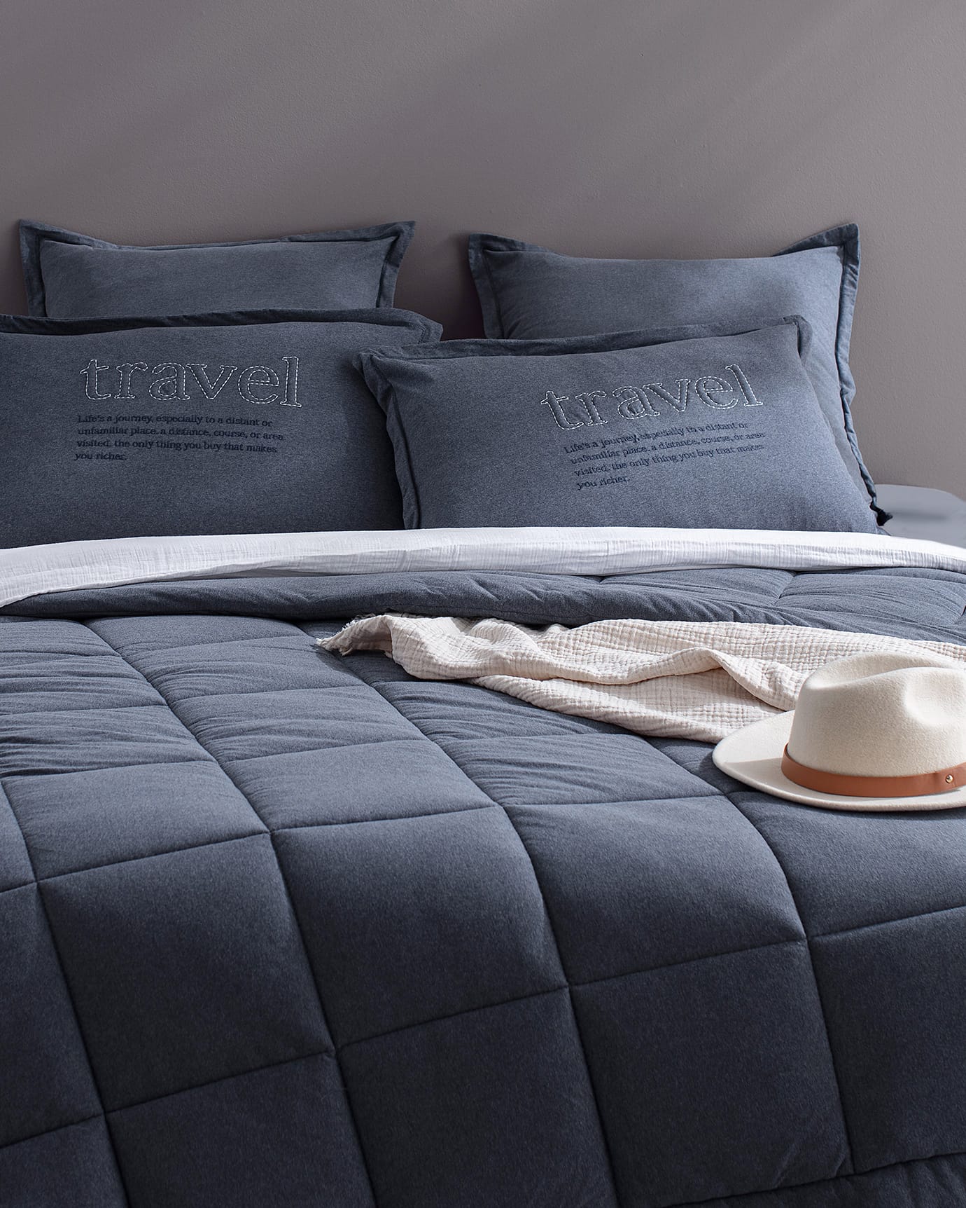 SuperSoft Einzelbettwäsche-Set für ultimativen Komfort, Indigo Blau