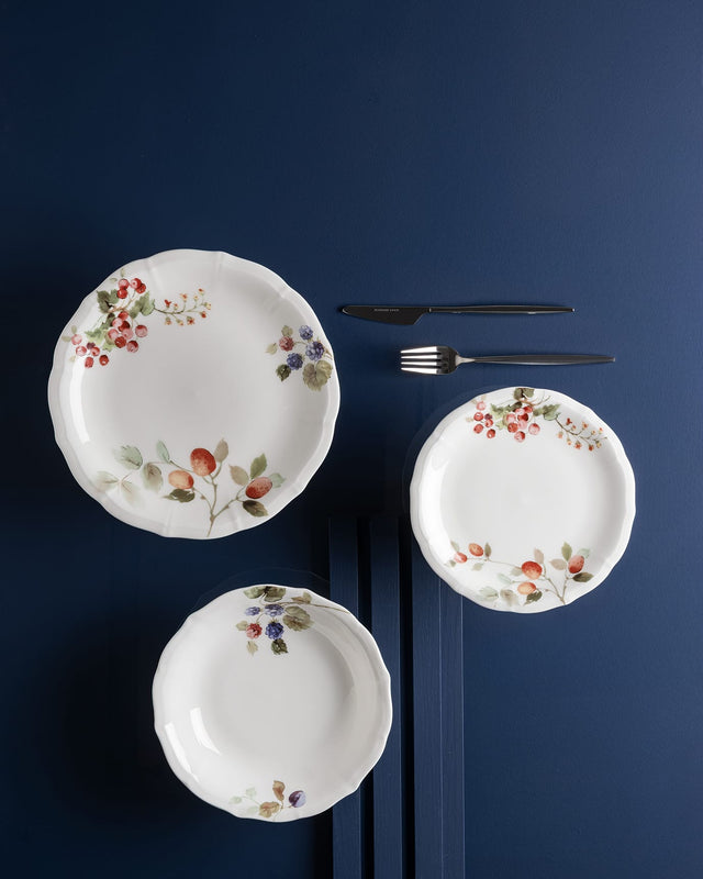 Fine Bone Porcelain 6-Person Dinner Set - Vibrant Colorful Pattern