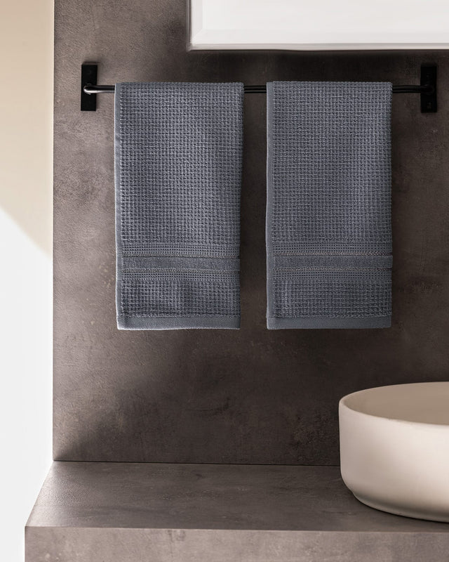 Jolie 2-Pack 100% Cotton Hand Towel Set - Soft & Absorbent Bathroom Towels