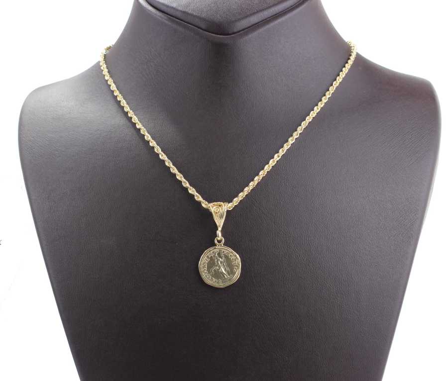 Premium Sterling Silver Publius Helvius Medallion Necklace