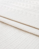 Rodez Double Bedspread Set - White Coastal Quilt Coverlet Bedding