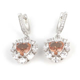 Professional 925 Sterling Silver Heart Zultanite Earring