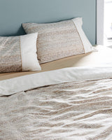 100% Cotton King Size Duvet Cover Set - Crepe Printed Texture