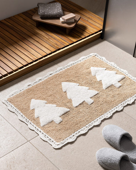 Cotton Blend Bath Mat - Plush Softness & Absorbent Comfort