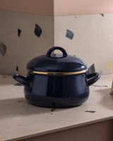 16 cm Navy Blue Saucepan - Small Everyday Cooking Pot