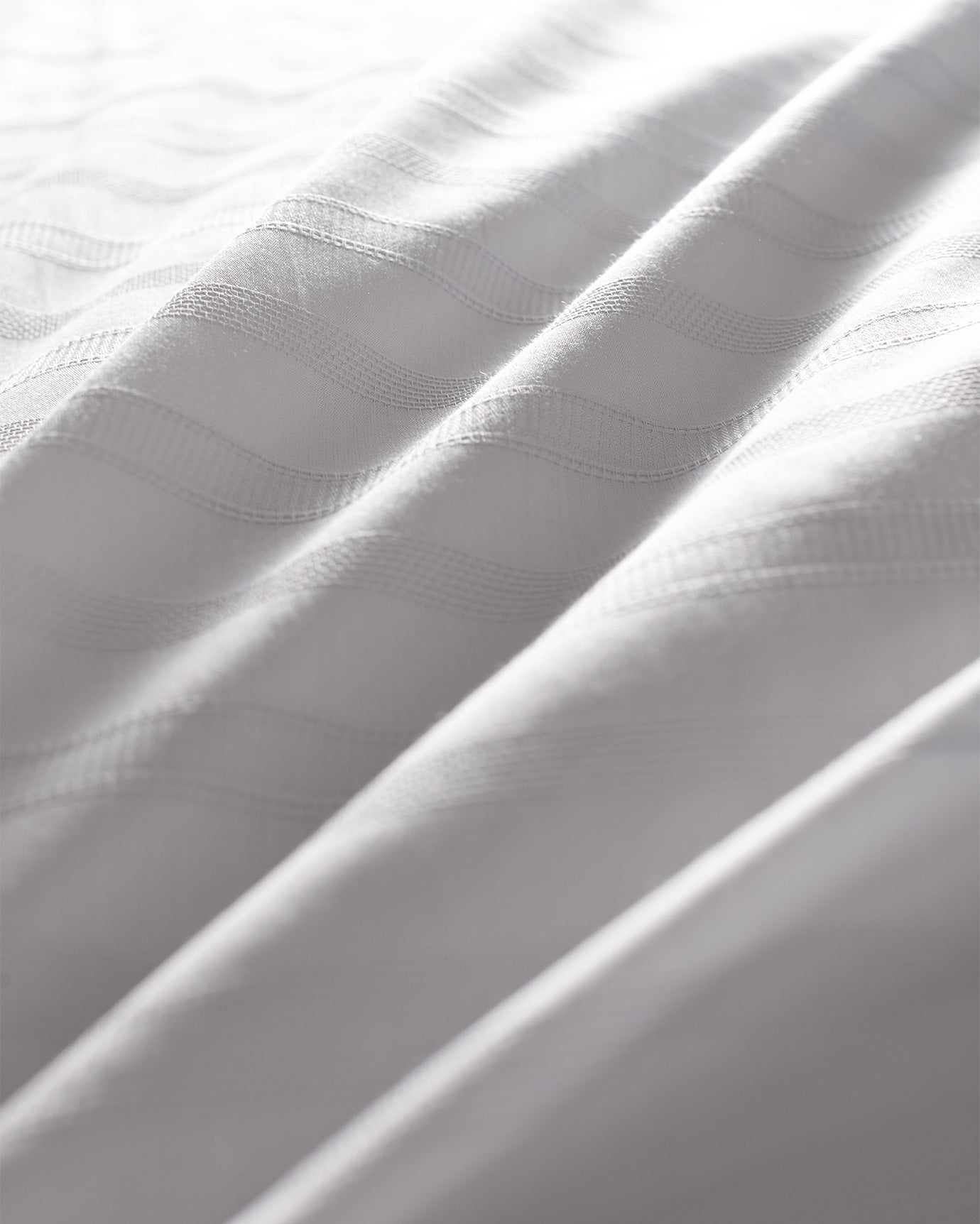 King Size 100% Cotton Dobby Weave Bedding Set - Light Grey