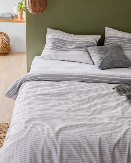 100% Cotton Yarn-Dyed Double Duvet Set - Soft & Breathable