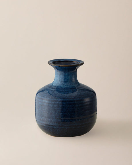 Ceramic Vase - Elegant Blue Lavender-Inspired Home Decor