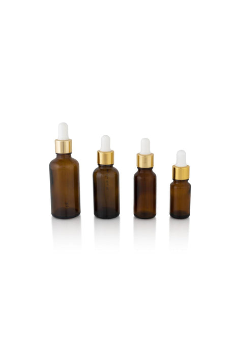 Amber Glass Dropper Bottle Set for Essential Oils Aromatherapy
