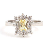 Premium Sterling Silver Citrine Zircon Ring