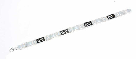 Professional 925 Sterling Silver Greek Pattern Men's Bracelet