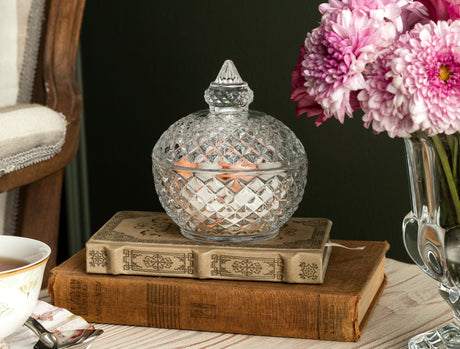 Gagnon Clear Glass Sugar Bowl - Elegant Tableware