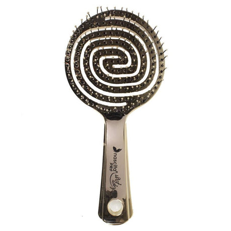3D Flexi Detangling Hair Brush - Gold Finish - TryAladdin