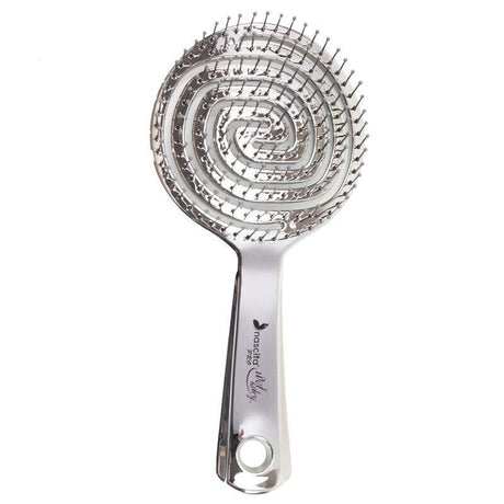 3D Flexible Detangling Hair Brush - Silver - TryAladdin
