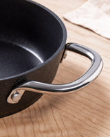 18cm Titanium Non-Stick Saucepan, Black