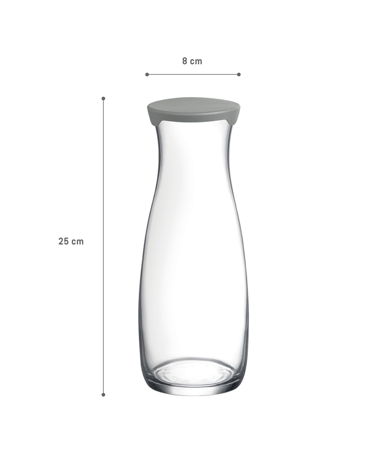 Clear Glass Lidded Carafe - Elegant Diamanta Design
