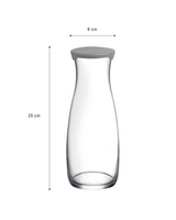 Clear Glass Lidded Carafe - Elegant Diamanta Design