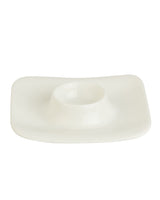 New Bone China Rectangular Egg Holder - Elegant White Design