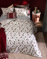 100% Cotton Flannel Double Duvet Cover Set - Colorful Print