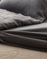 Muslin King Size Bedding Set - Ultra Soft Duvet Cover & Fitted Sheet
