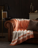 Soft Knit Throw Blanket for Sofa and Couch - Terracotta