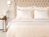 Auvergne Jacquard Satin King Size Bedding Set - Gold
