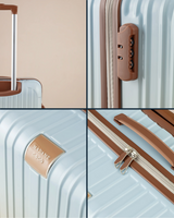 Medium Beige Travel Suitcase