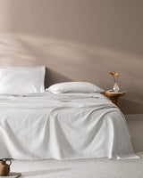 100% Cotton Double Bedspread - Pure White Serenity