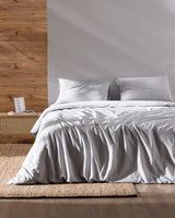 Light Grey King Size 100% Cotton Dobby Weave Bedding Set