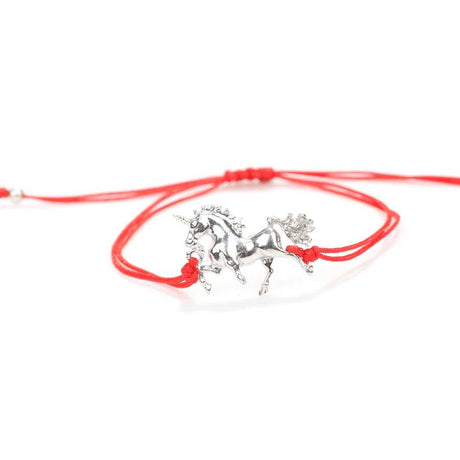 Premium Sterling Silver Red String Horse Bracelet