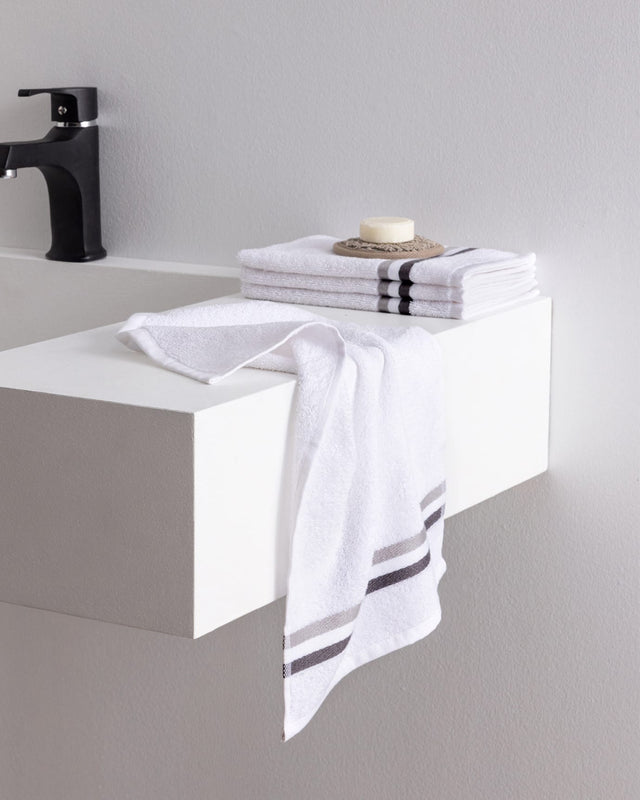 Soft Cotton Blend 4-Piece Hand Towel Set - Rosabelle