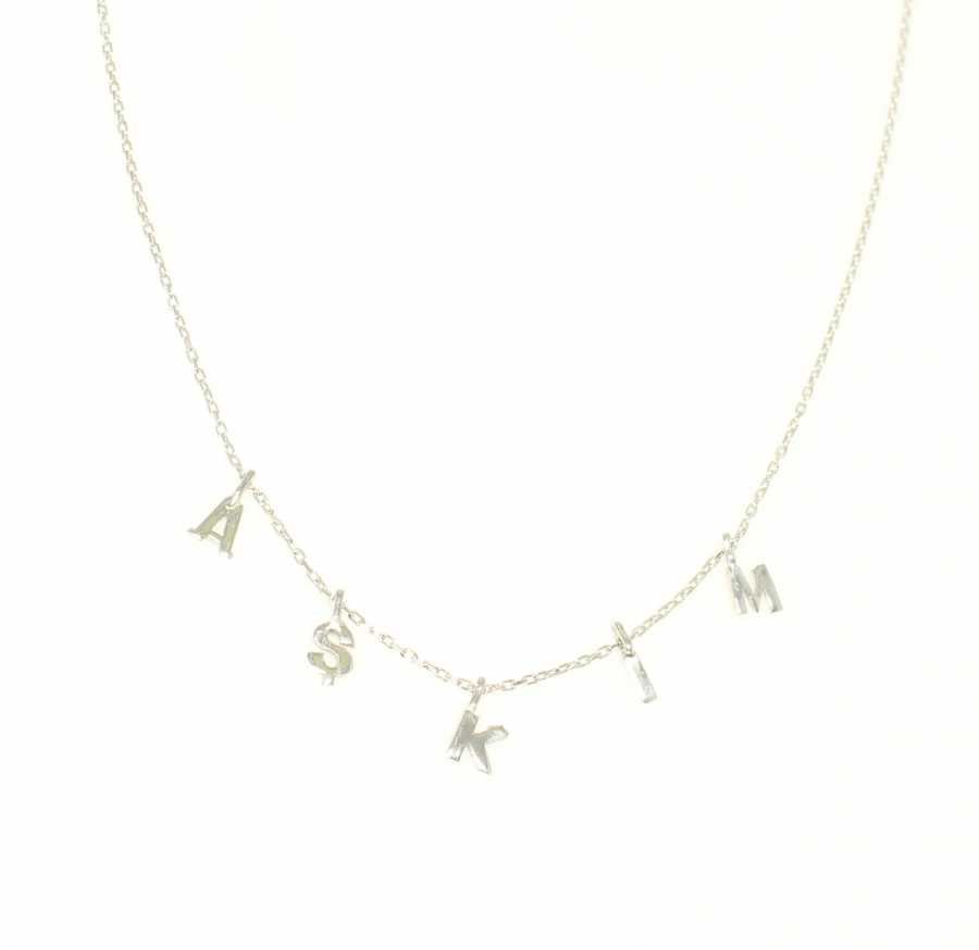 Sterling Silver 'My Love' Engraved Necklace - Personalized Name