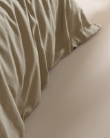 100% Cotton Double Size Duvet Cover Set - Plain Crepe Design